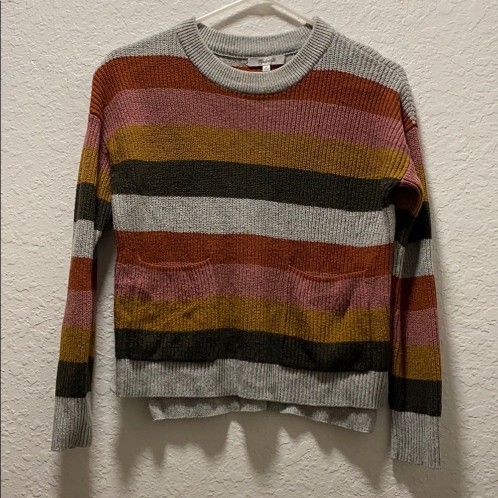Madewell striped pocket sweater